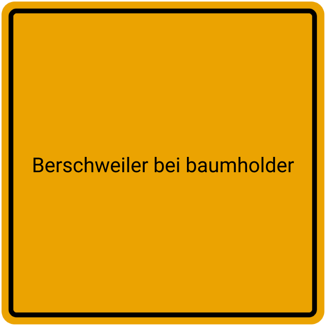 Meldebestätigung Berschweiler bei Baumholder